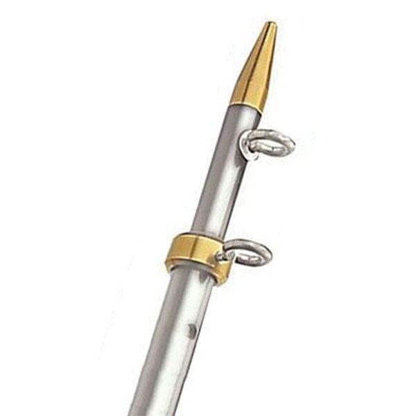 Taco Marine OT-0541VEL15-HD Aluminum Tele-Outrigger Pole - 1-1/2" x 15', Silver/Gold OT-0541VEL15-HD - main